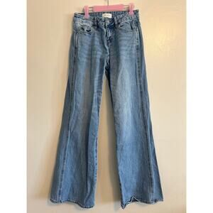 PacSun Low Rise Baggy Jeans Light Wash Size 23 Y2K Wide Leg Denim